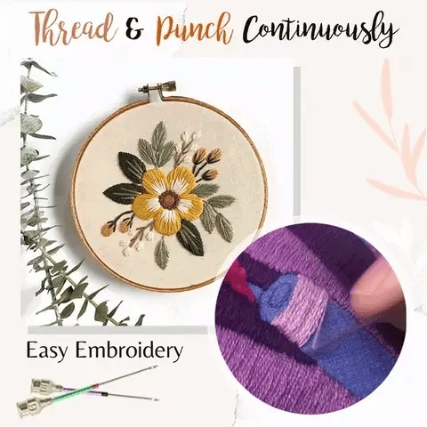 Easy Stitch Embroidery Stitching Punch Needles Set