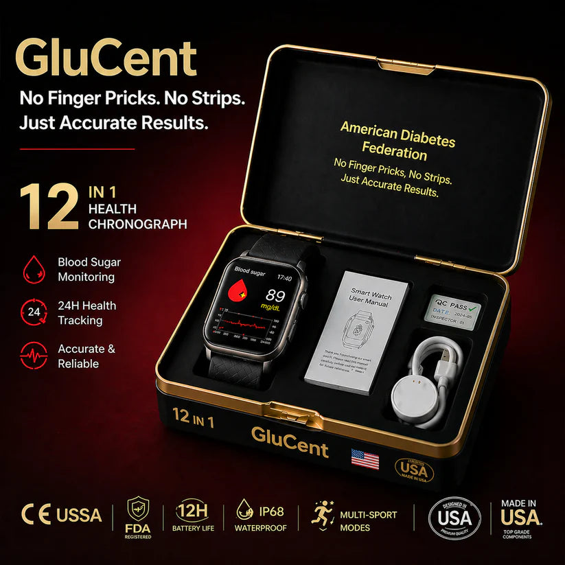 🔥Final 2 Hours – Limited Stock Left🏆GluCent™ Non-Invasive Smart Blood Sugar Tracking Device 99.9% Accuracy