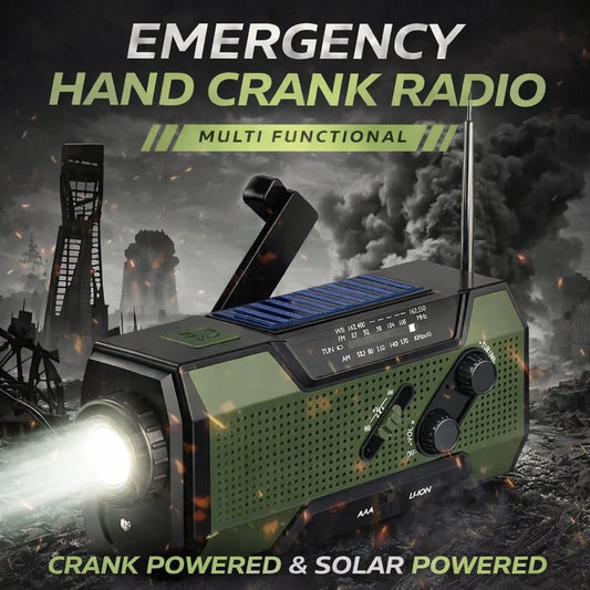 Self-Powered Weather Alert & 2000mAh Power Bank Radio 🔥
