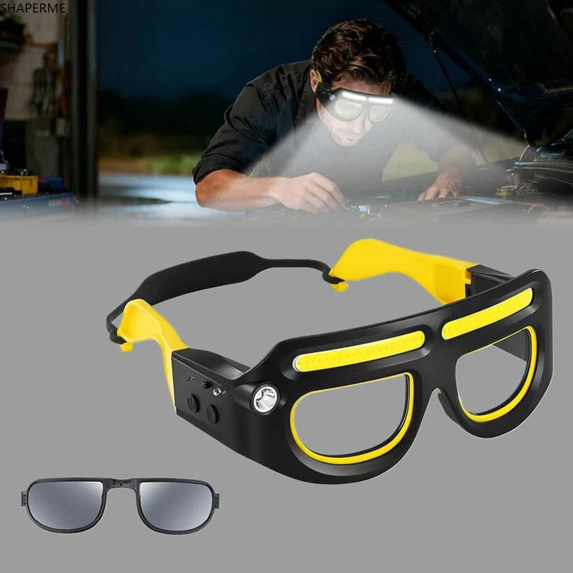 🕶️ LED Glasses Headlamp | Hands-Free Wearable Light
