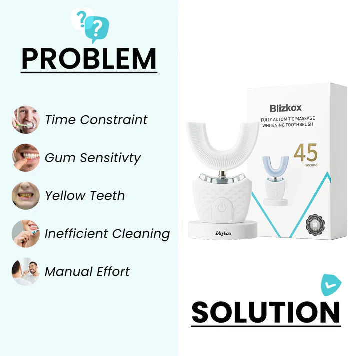 ✅ Official Store丨Blizkox™ Fully Automatic Massage Whitening Toothbrush