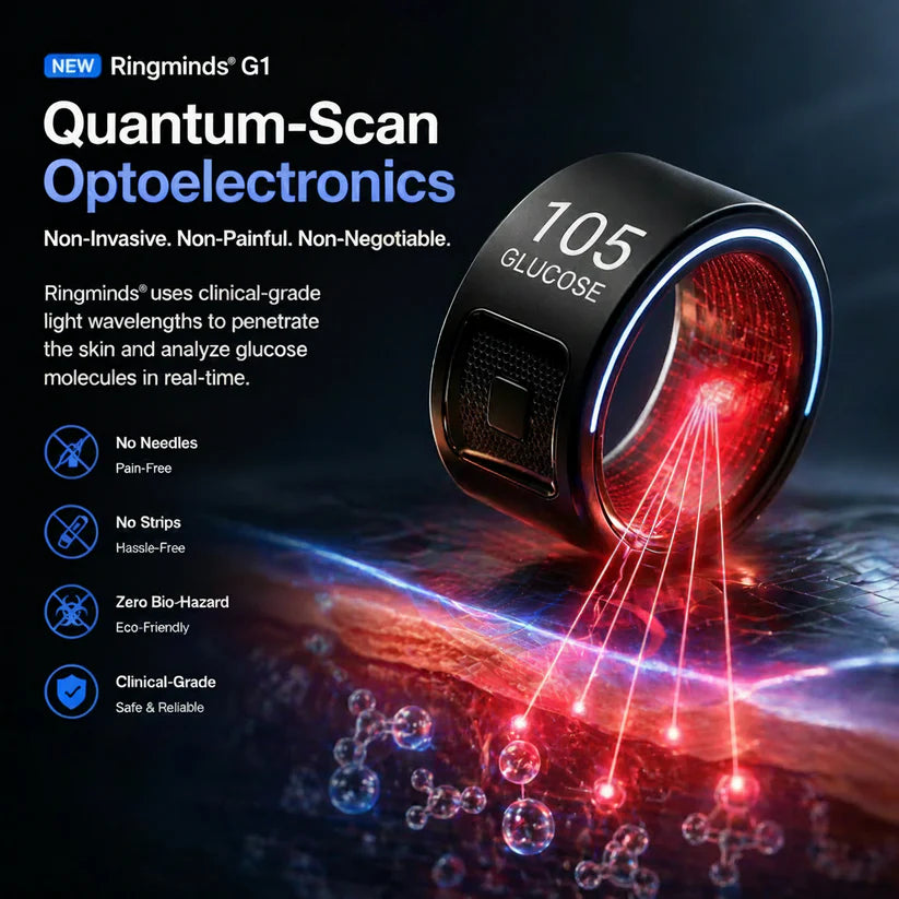 🎉 70% OFF Launch Offer🏆Ringminds® G1 Non-Invasive Smart Ring