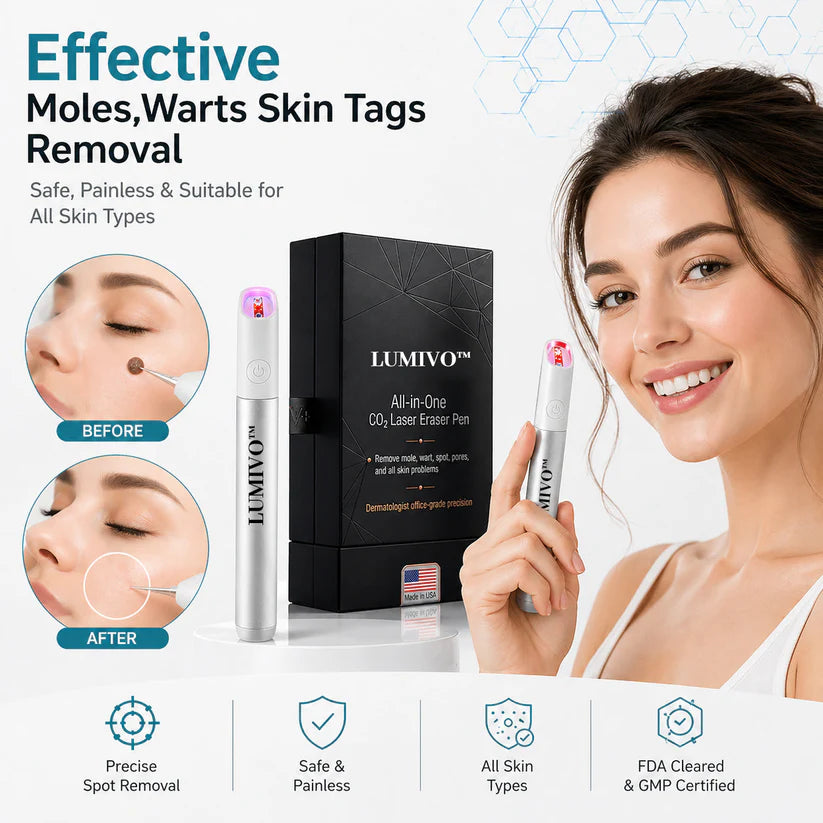 LUMIVO™ All-in-One CO₂ Laser Eraser Pen | Removes Moles, Warts, Skin Flaws & Pigmentation