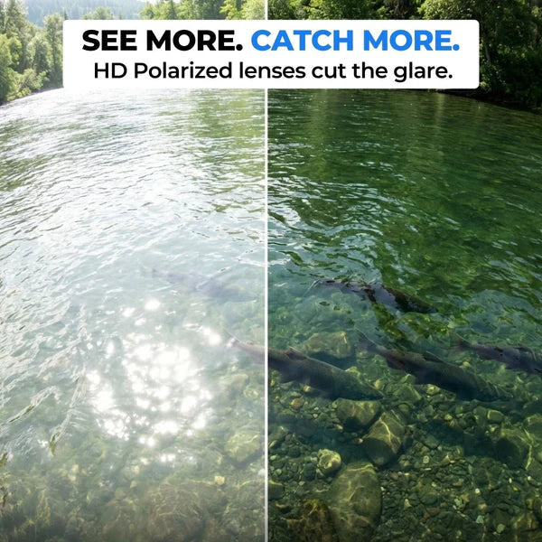 🎣HD Polarized Fishing Sunglasses - Anti-Glare UV400 Sunglasses for Fly & Offshore Fishing
