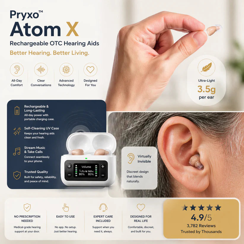 🔥 Bestseller of 2026! Pryxo™ Ear-Hook Smart AI Hearing Aid – Hear Clearly, Regain Your Confidence 💖