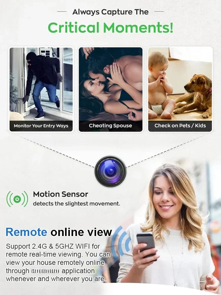 Mini WIFI Camera 1080P HD - Night Vision Included