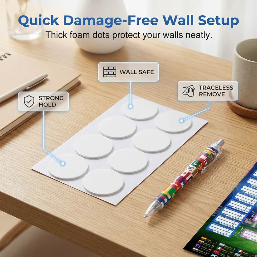 🗓️⚽ World Cup Wall Chart 2026 Poster Set – Don't Miss a Match! - Marker Pen & Mounting Strips Included 🔥🔥