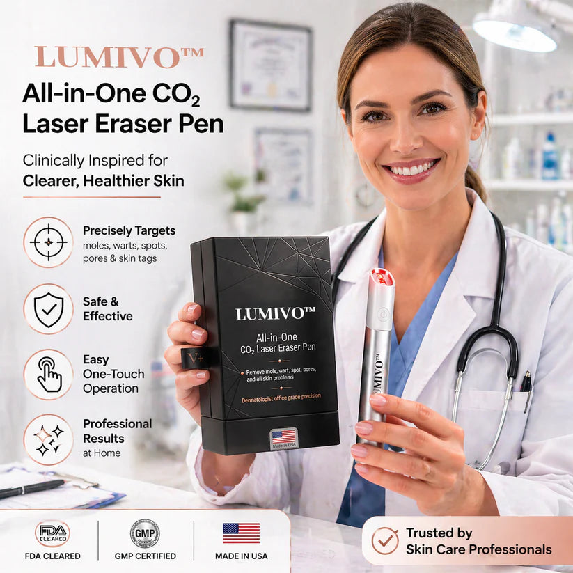 LUMIVO™ All-in-One CO₂ Laser Eraser Pen | Removes Moles, Warts, Skin Flaws & Pigmentation