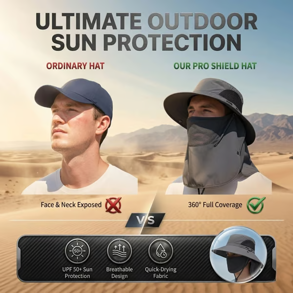 💥 2026 Father's Day 50% OFF ✨ 3-in-1 Summer Sun Hat with UPF 50+ UV Protection Outdoor