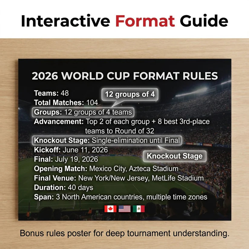 🗓️⚽ World Cup Wall Chart 2026 Poster Set – Don't Miss a Match! - Marker Pen & Mounting Strips Included 🔥🔥
