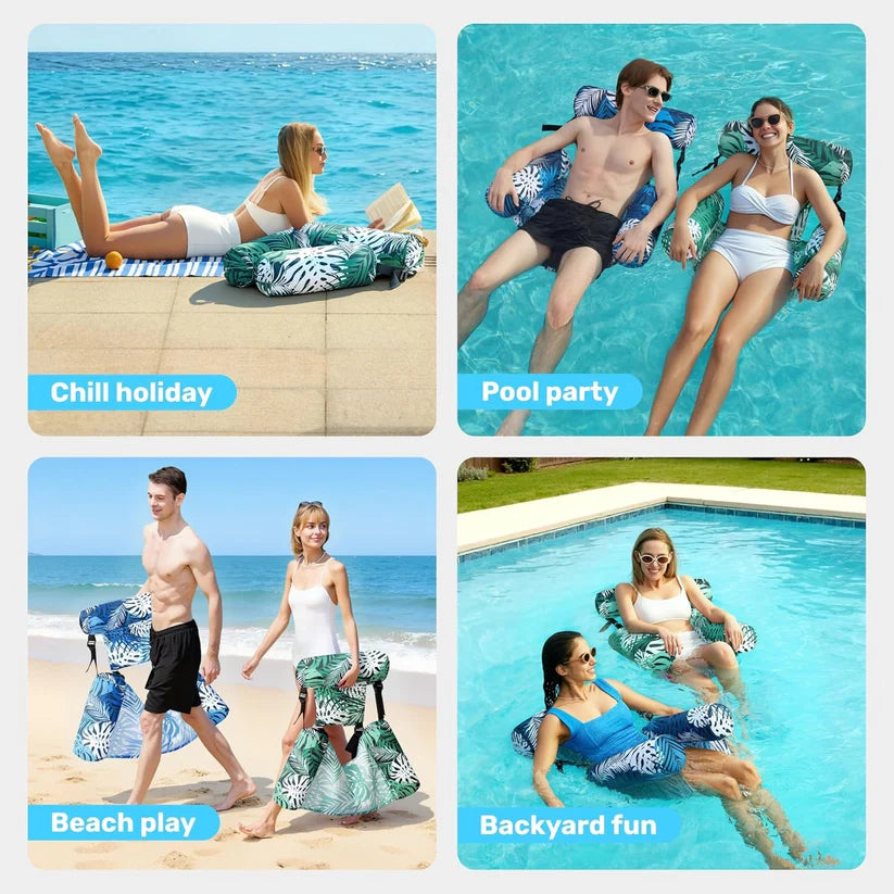 🔥Summer Hot Sale 🏆️ Inflatable Pool Floats Adult,Floating Lounge Chairs
