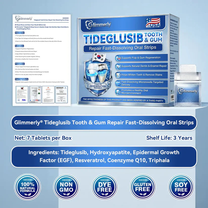 Glimmerly® Tooth & Gum Repair Clinical-Grade Microneedle Patches