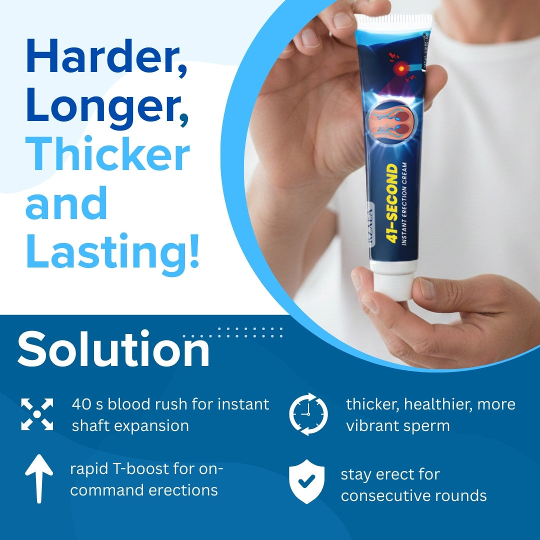 Seconds Lift, 4-Hour Thunder: RZXEA™ 41-Second Instant Erection Cream