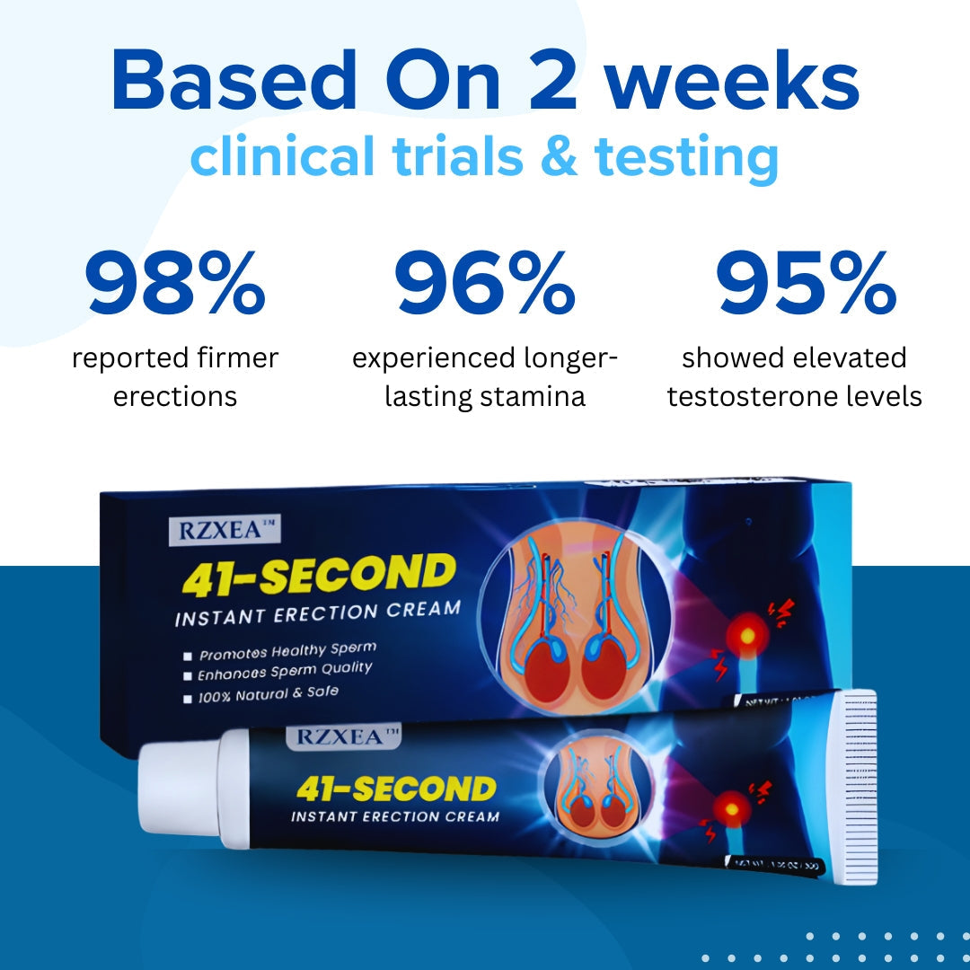 Seconds Lift, 4-Hour Thunder: RZXEA™ 41-Second Instant Erection Cream