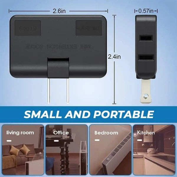 (🔥EARLY EASTER (HOT SALE-40% OFF)180 Degree Rotating 3 Way Flat Wall Outlet - BUY 1 GET 1 FREE NOW